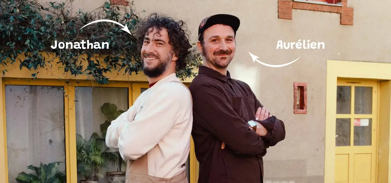 Jonathan et Aurélien devant Brew Cycles